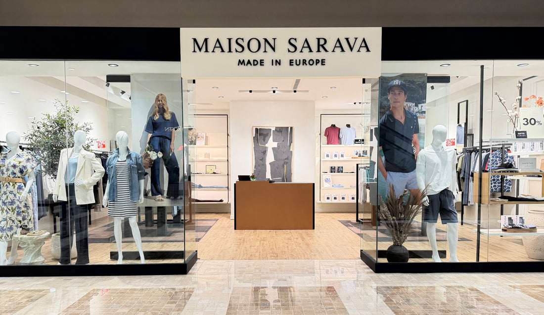 storefront boutique of premium shopping downtown toronto in the PATH, Maison Sarava quality essentials storefront