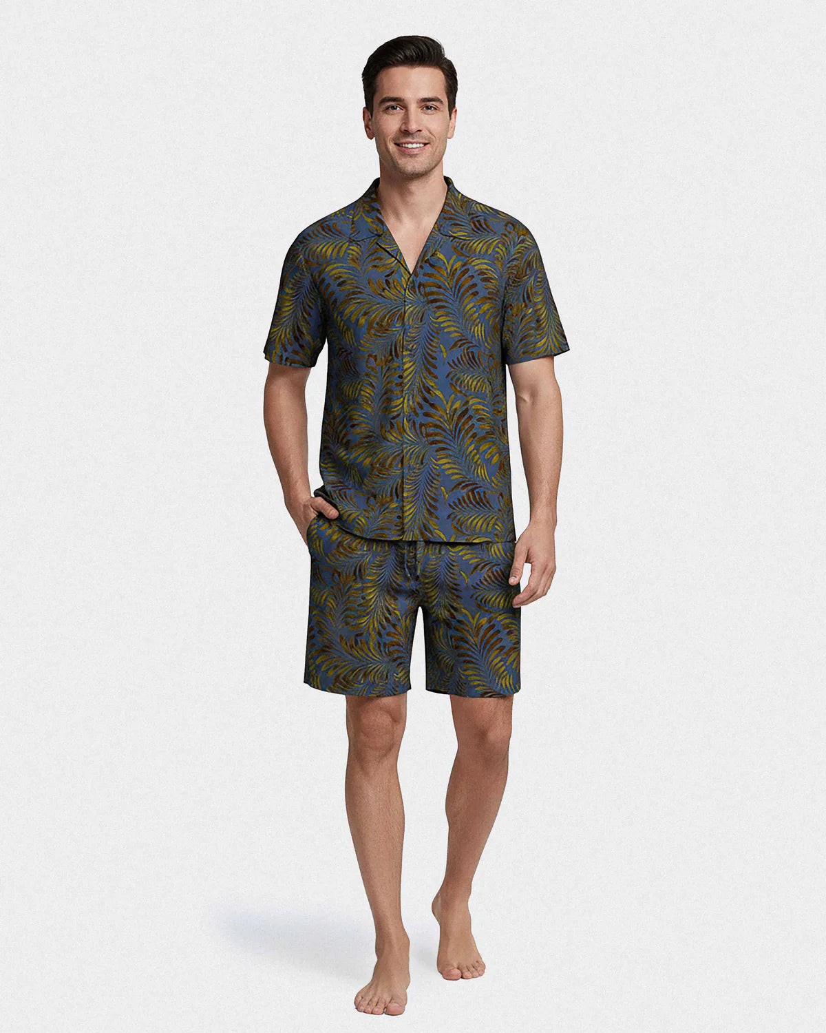 Men's Lyocell Button Short Loungewear Set — Impetus, Made in Portugal | Maison Sarava Canada
