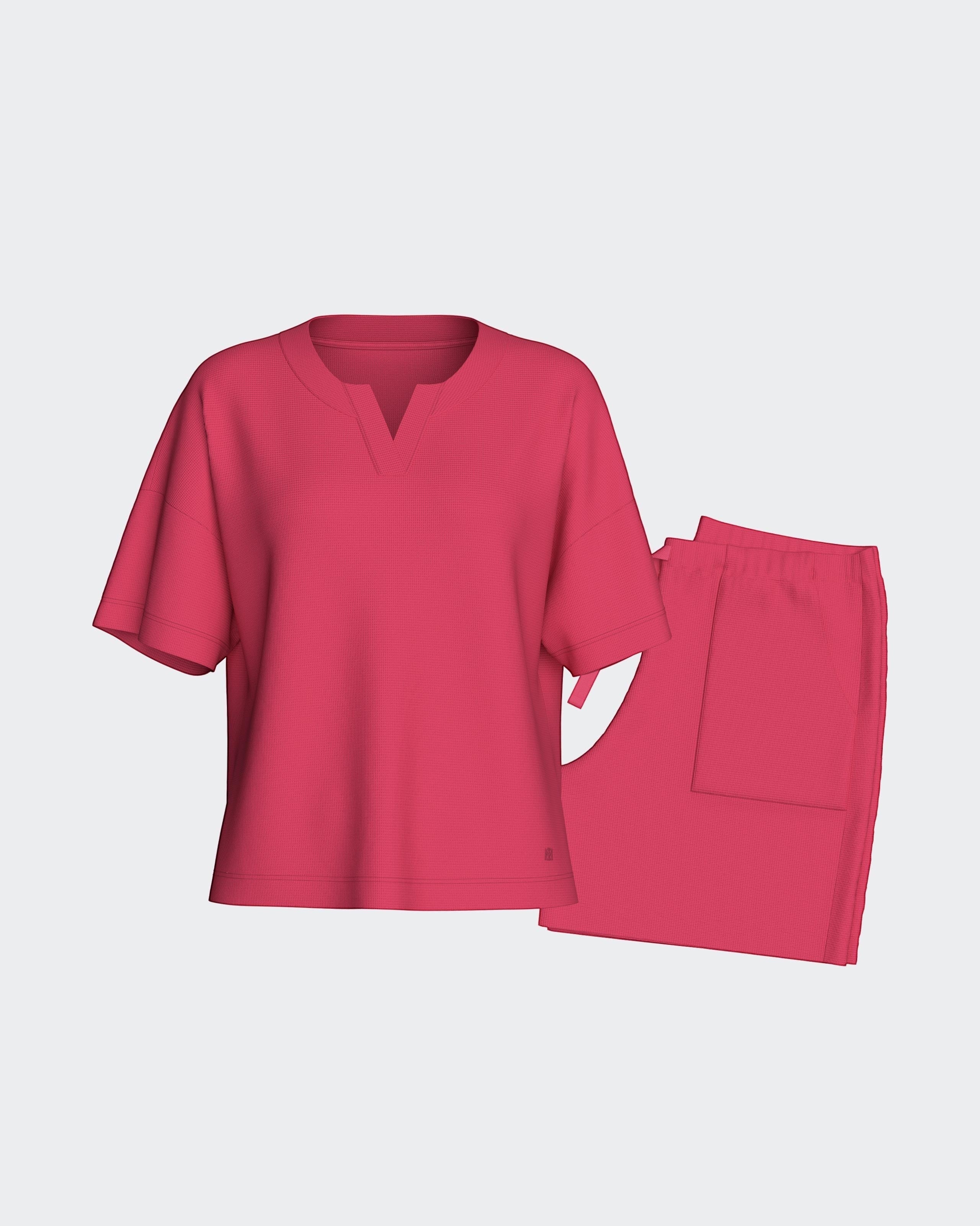 Women's Modal Short-Sleeve Loungewear Set All Green | Maison Sarava Canada