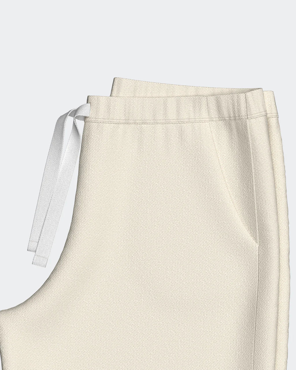 Maison Sarava women's white modal loungewear set with short sleeves and matching shorts.