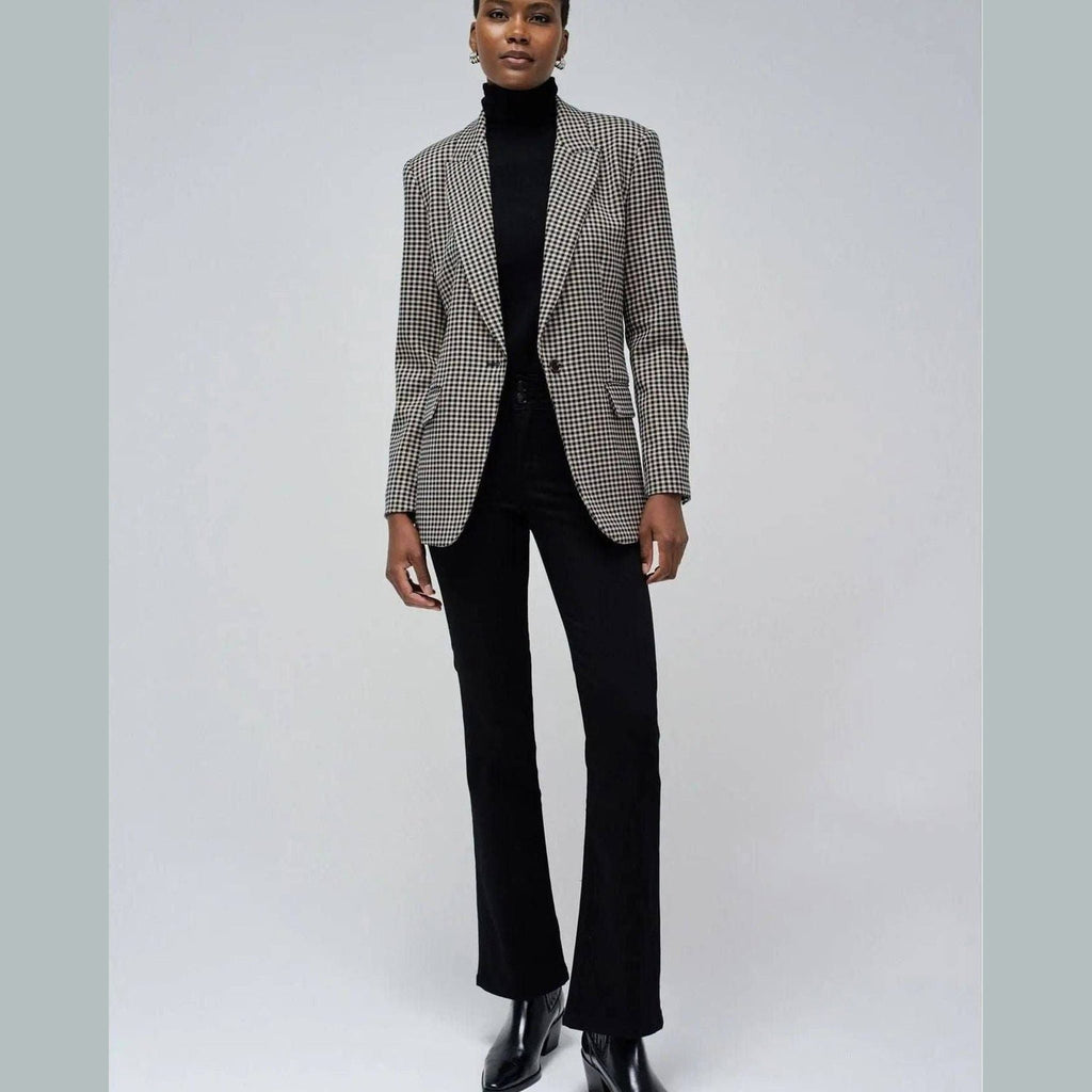 Women's Wool Checkered Blazer — Salsa Jeans, Made in Portugal | Maison Sarava Canada