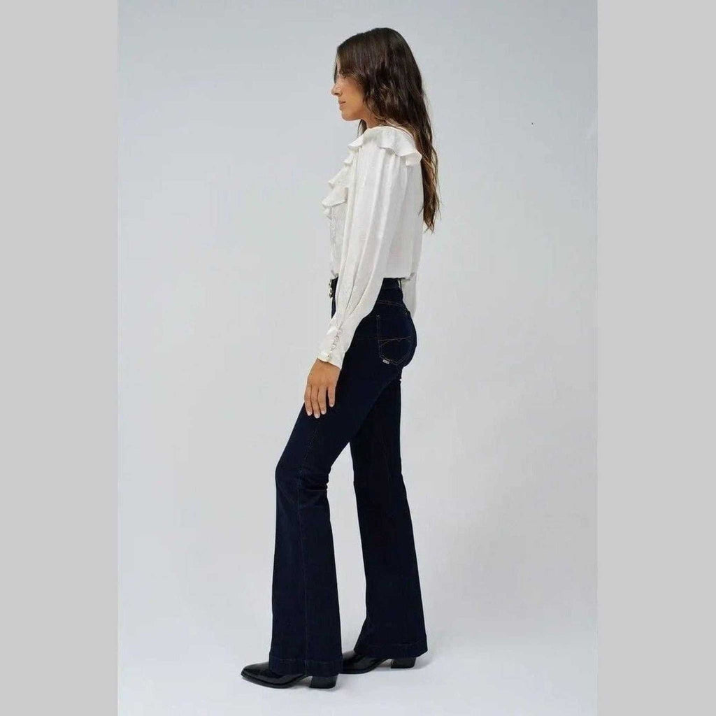 Women's Flare Jeans in Blue — Salsa Jeans, Made in Portugal | Maison Sarava Canada