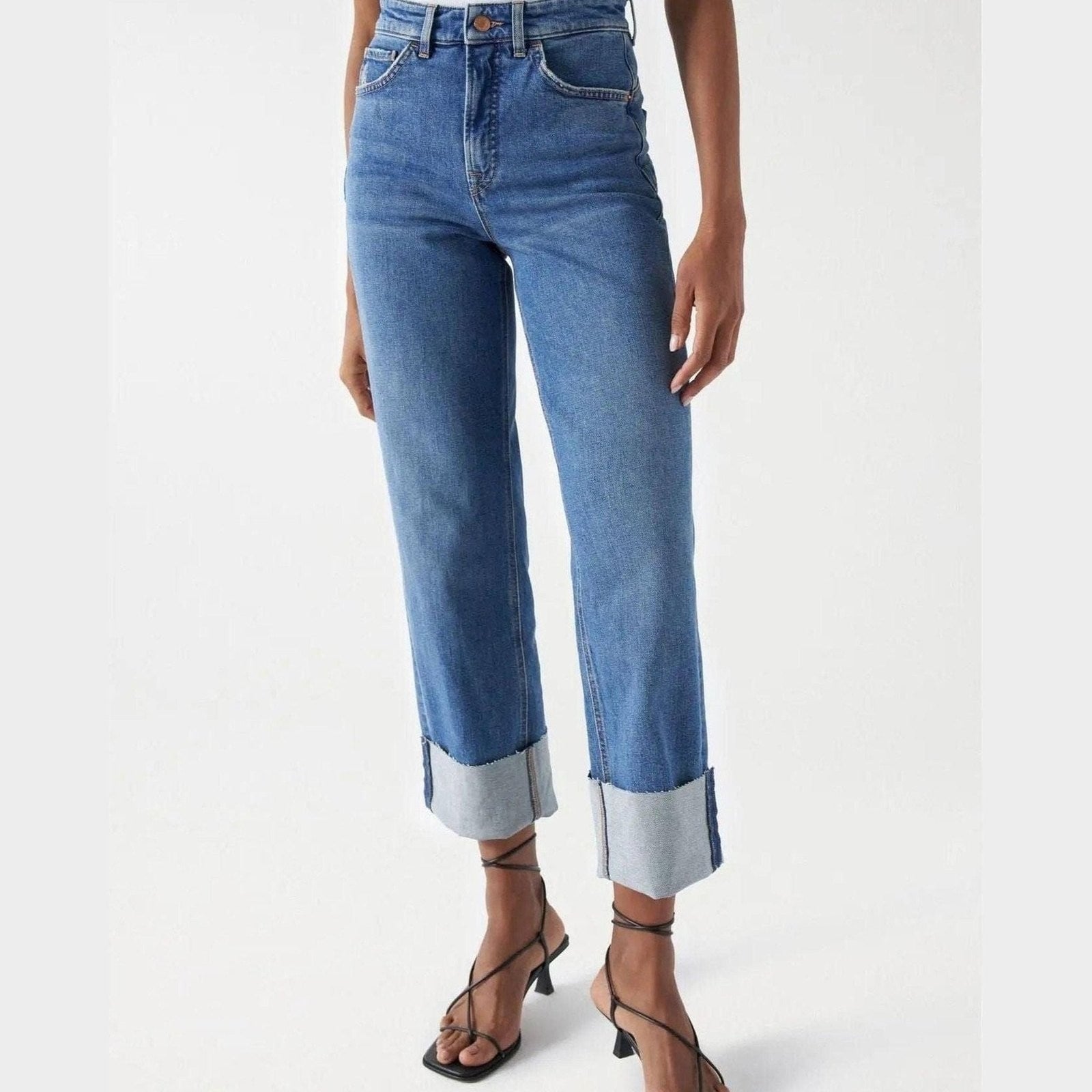Women's Straight-Leg Jeans in Blue — Salsa Jeans, Made in Portugal | Maison Sarava Canada