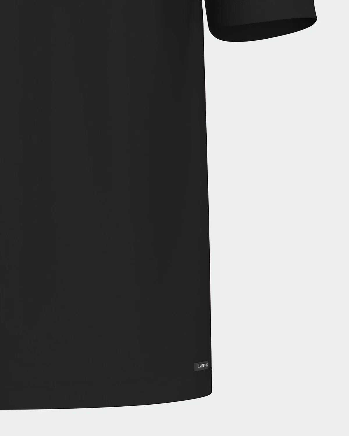 Maison Sarava black cotton crew neck t-shirt with short sleeves and a relaxed fit.