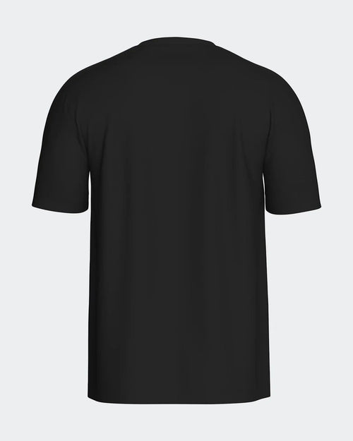 Maison Sarava black cotton crew neck t-shirt with short sleeves and a relaxed fit.