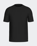 Maison Sarava black cotton crew neck t-shirt with short sleeves and a relaxed fit.