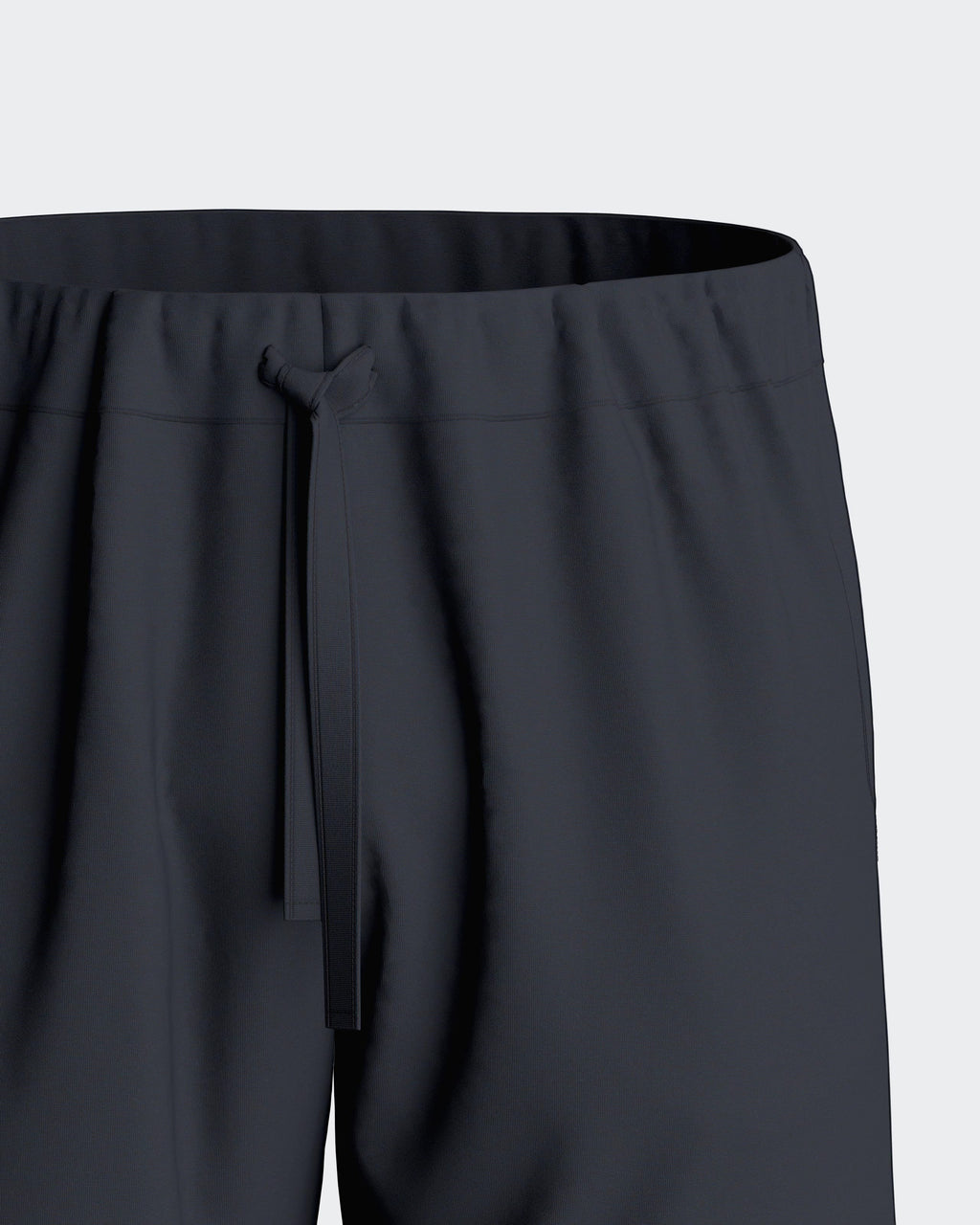 Maison Sarava dark grey textured lounge shorts with drawstring waist