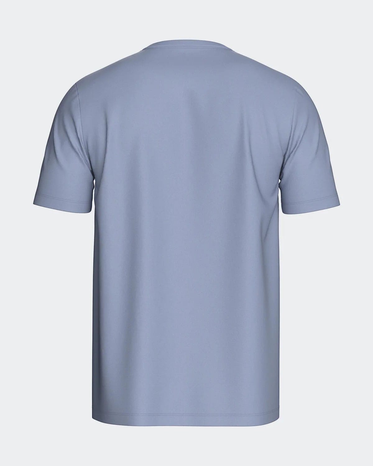 Maison Sarava men's light blue 100% cotton short sleeve t-shirt with round neck.