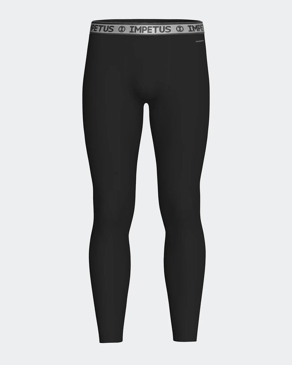 Maison Sarava black thermal leggings with elastic waistband featuring Outlast technology for heat regulation. Made from cotton and viscose.