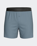 Maison Sarava blue cotton boxer briefs with elastic waistband and button fly