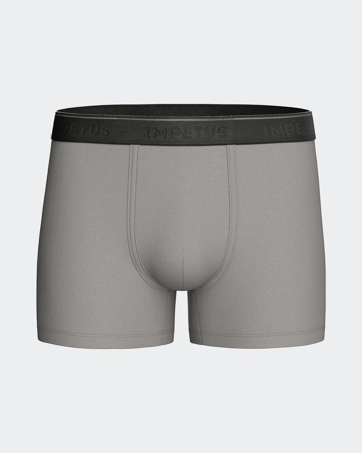 Maison Sarava grey cotton blend boxer briefs with black branded elastic waistband.