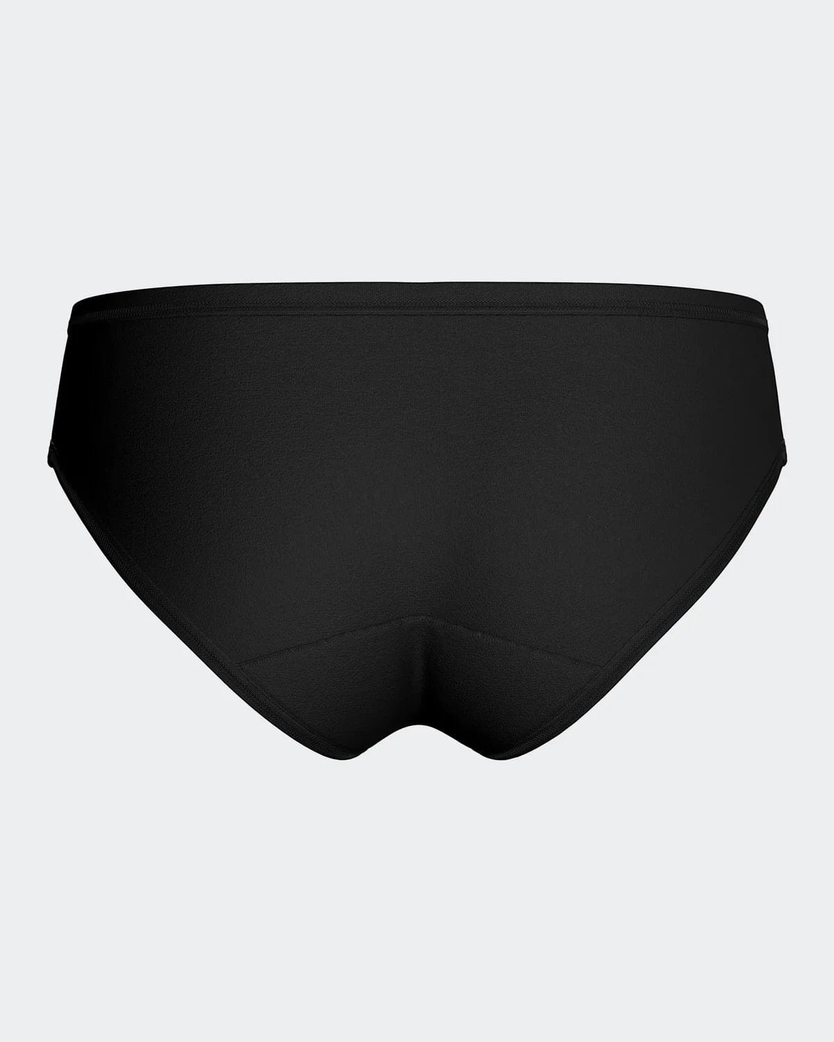 Maison Sarava black regular-waist period underwear for light flow, washable and reusable.