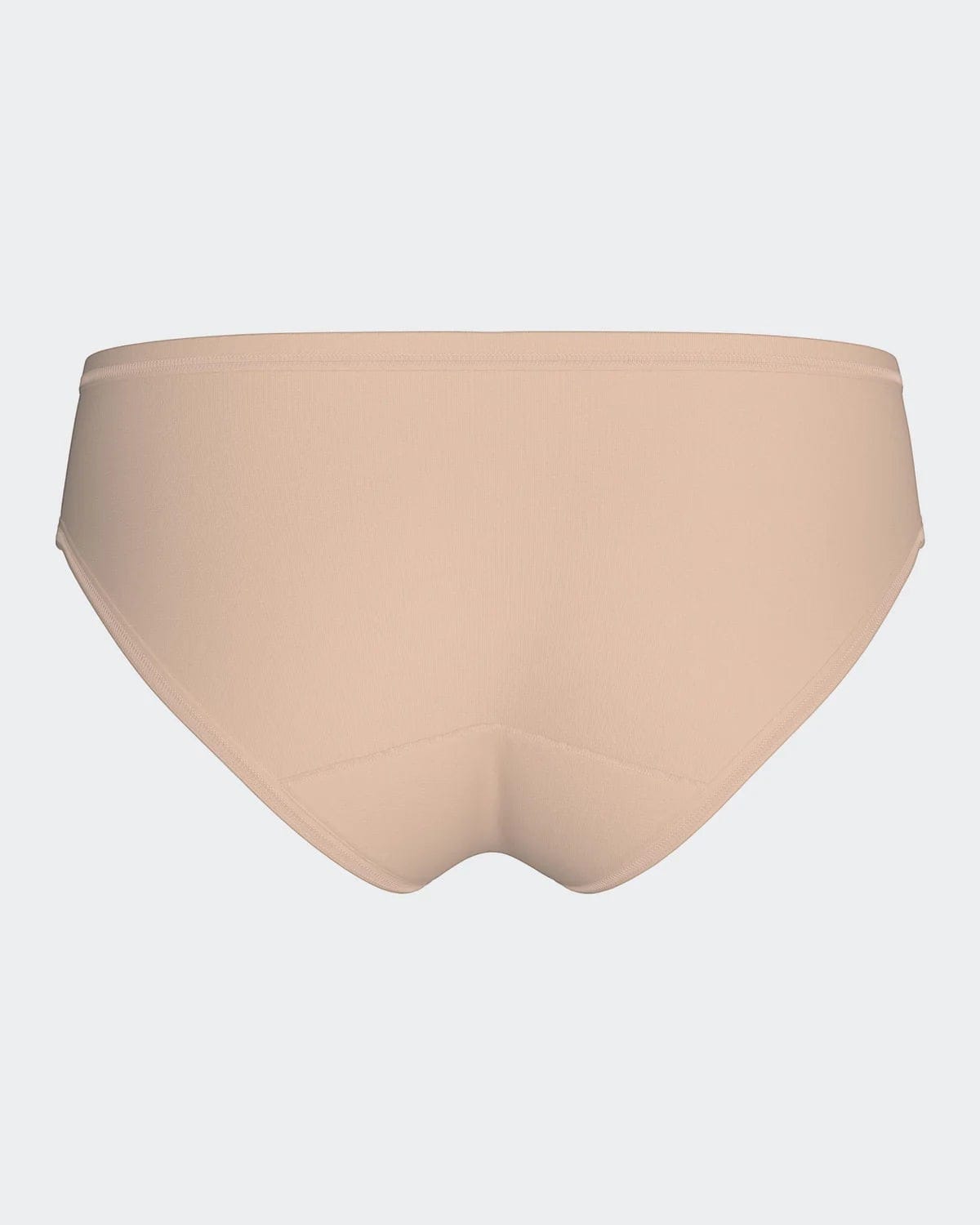 Maison Sarava women's light-flow period underwear in beige. Regular waist, washable, reusable, and hypoallergenic.