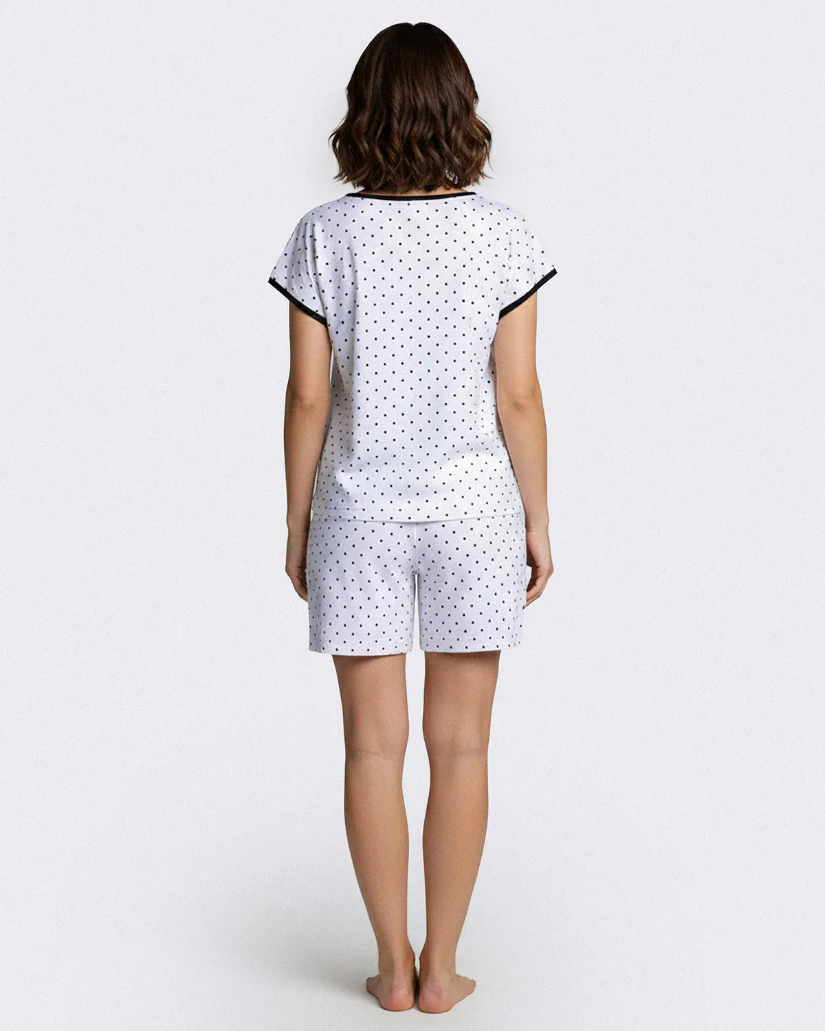 Women's Polka Dot Modal Short Loungewear Set — Impetus, Made in Portugal | Maison Sarava