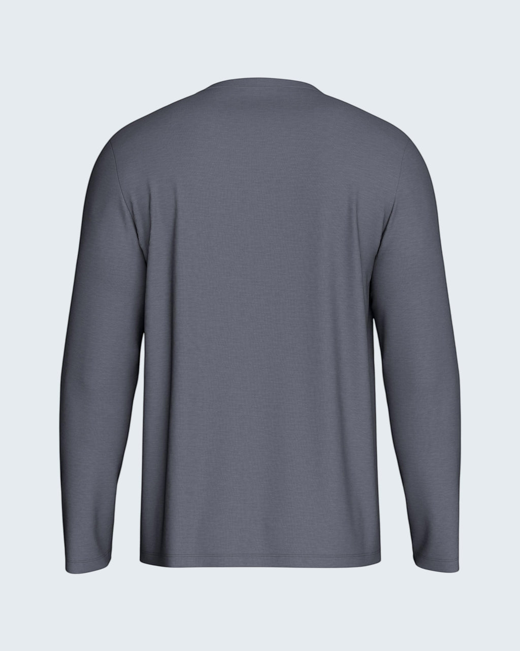 Maison Sarava grey long sleeve v-neck pajama top made from soft, breathable fabric.