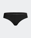 Maison Sarava black thong underwear made from soft, breathable TENCEL Lyocell with an elasticated waistband.