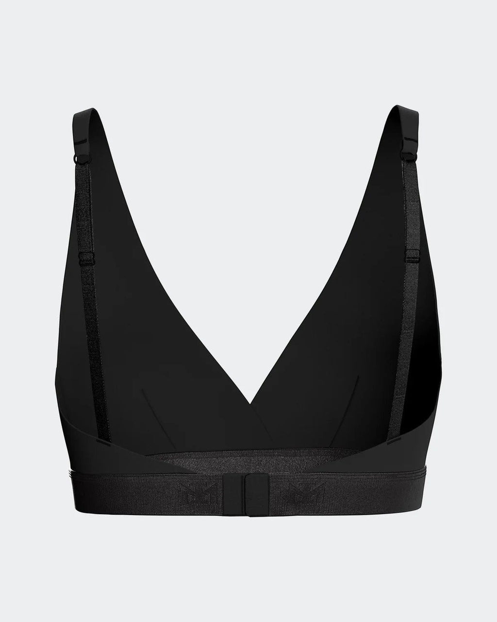 Maison Sarava black Lyocell triangular non-wired bra with adjustable straps and a comfortable band.