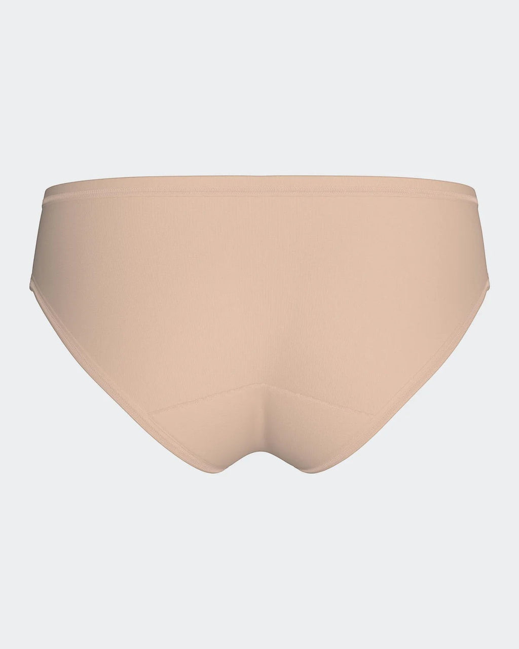 Maison Sarava women's light-flow period underwear in beige. Regular waist, washable, reusable, and hypoallergenic.