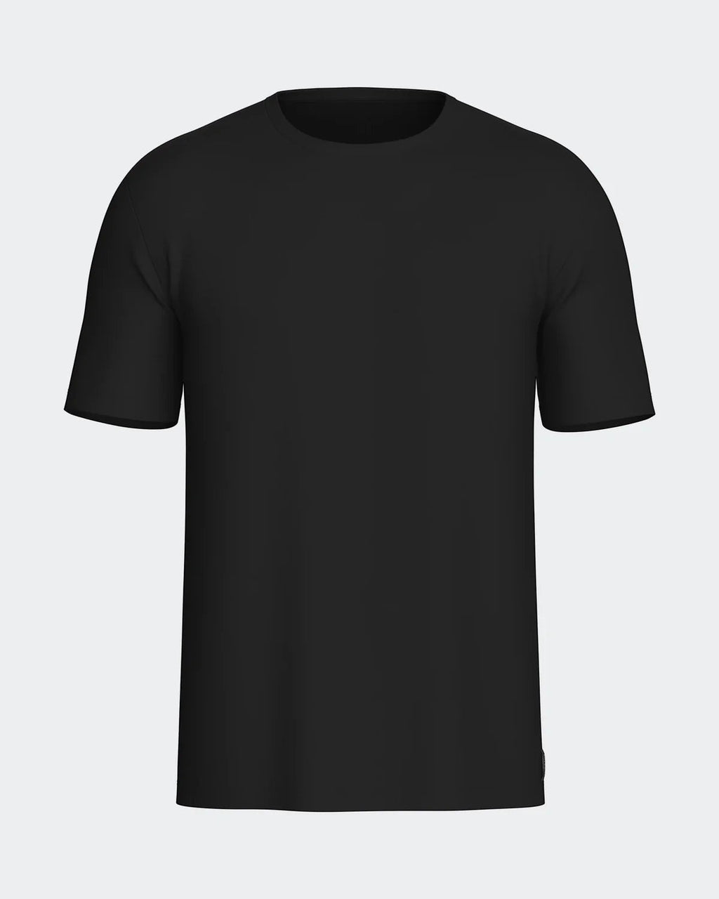 Maison Sarava black cotton crew neck t-shirt with short sleeves. Classic, versatile staple for everyday wear.