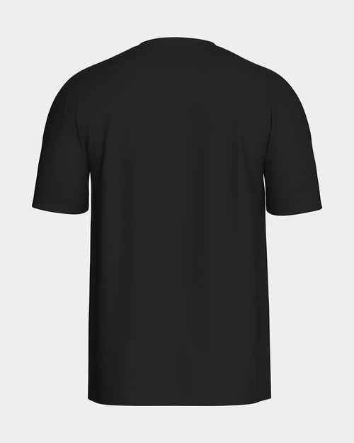 Maison Sarava black cotton crew neck t-shirt with short sleeves and a relaxed fit.