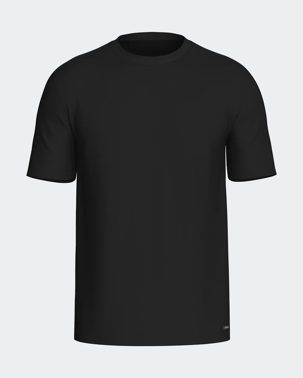 Maison Sarava black cotton crew neck t-shirt with short sleeves and a relaxed fit.