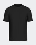 Maison Sarava black cotton crew neck t-shirt with short sleeves and a relaxed fit.