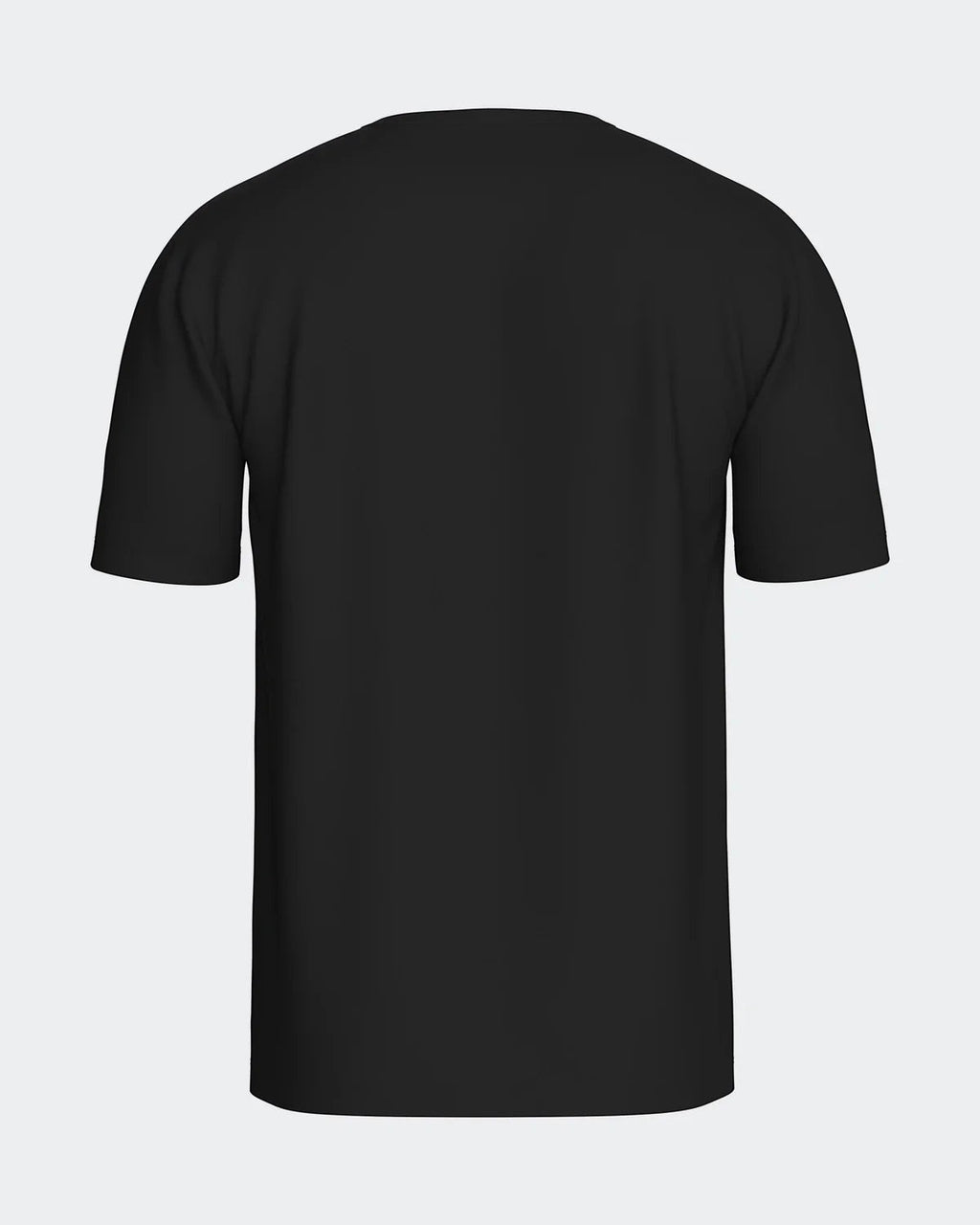 Maison Sarava black cotton crew neck t-shirt, classic fit, short sleeves.