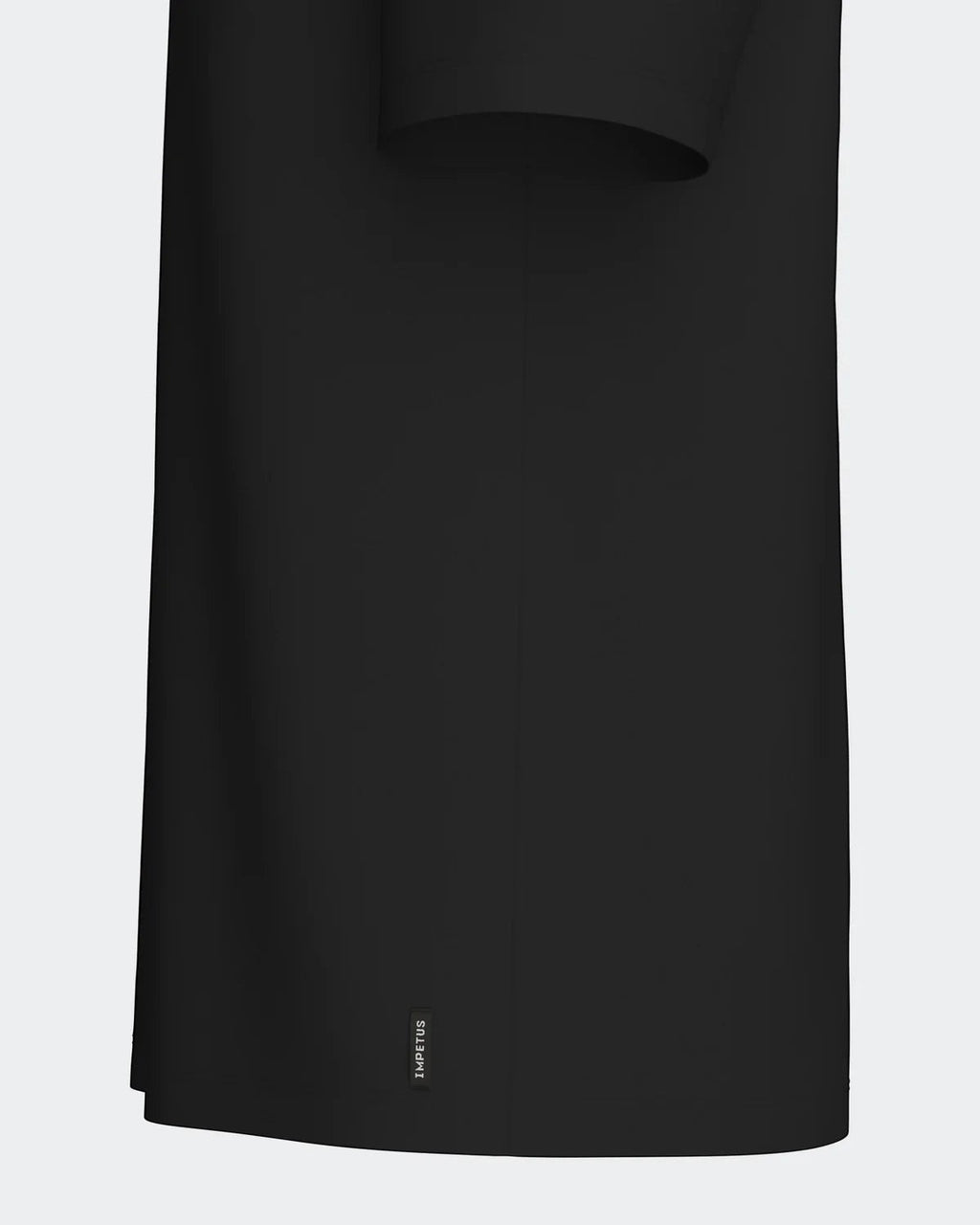 Maison Sarava black cotton crew neck t-shirt with a subtle logo tag on the hem.
