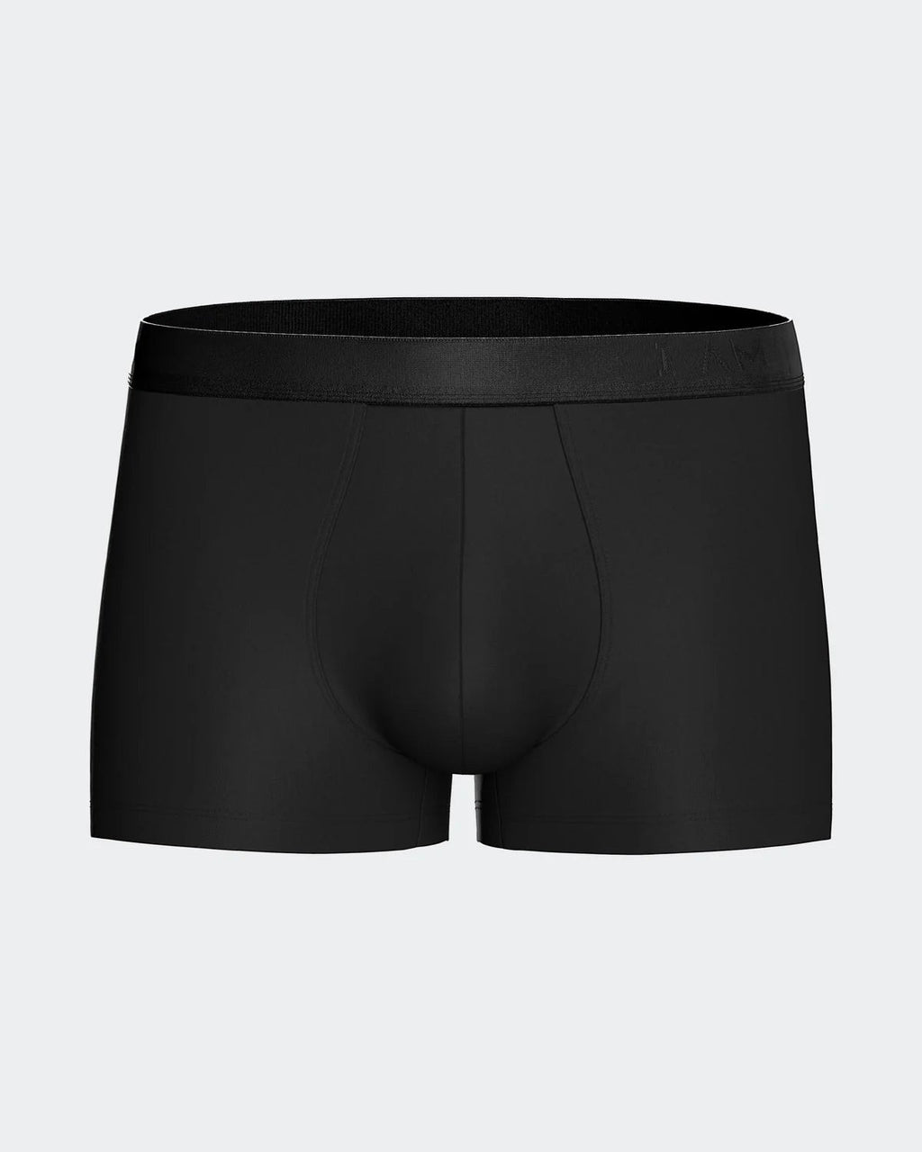 Maison Sarava black lyocell boxer briefs with silver elastic waistband, 95% lyocell, 5% elastane.
