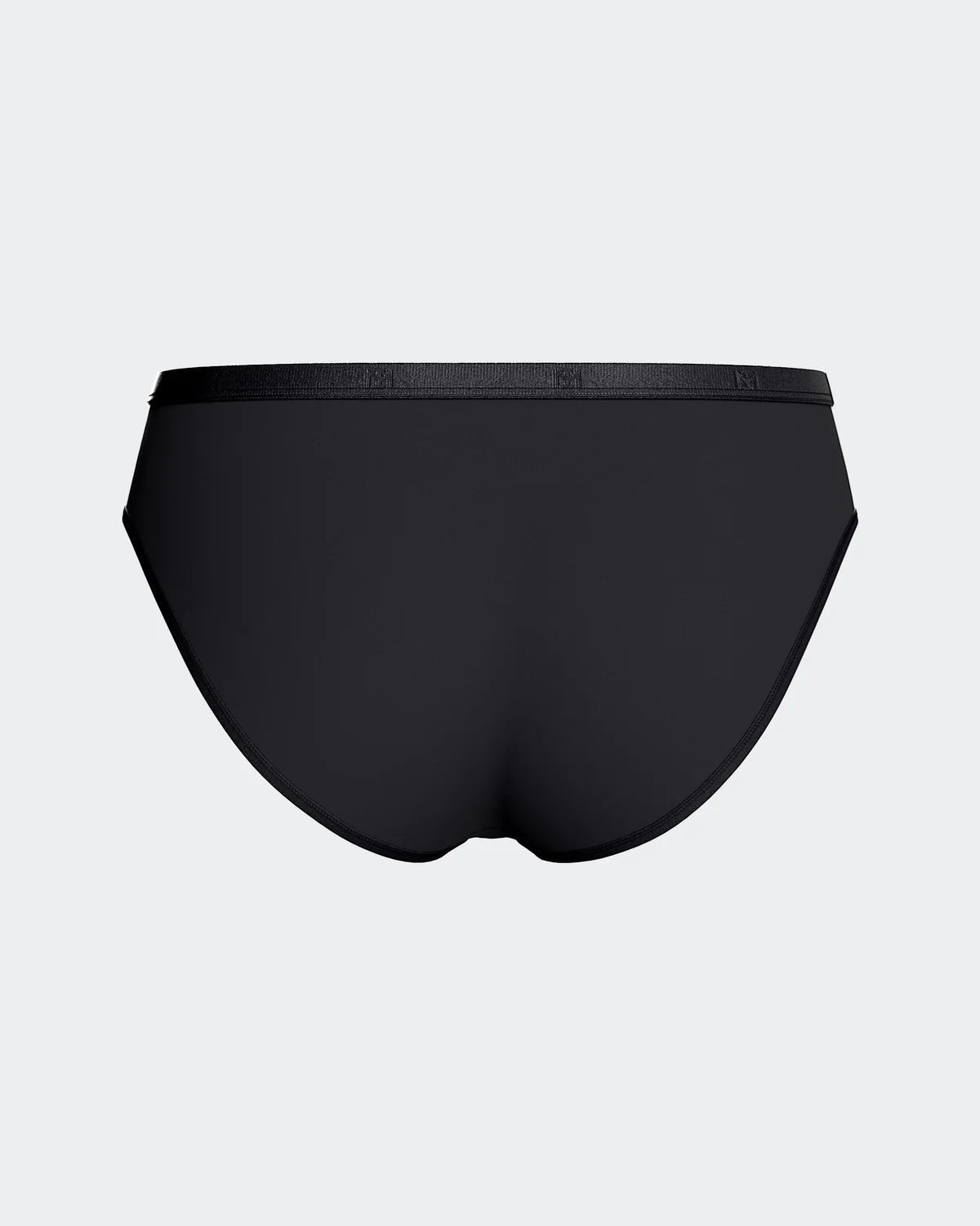 Maison Sarava black regular waist brief underwear made from soft, breathable TENCEL™ Lyocell with an elasticated waistband.