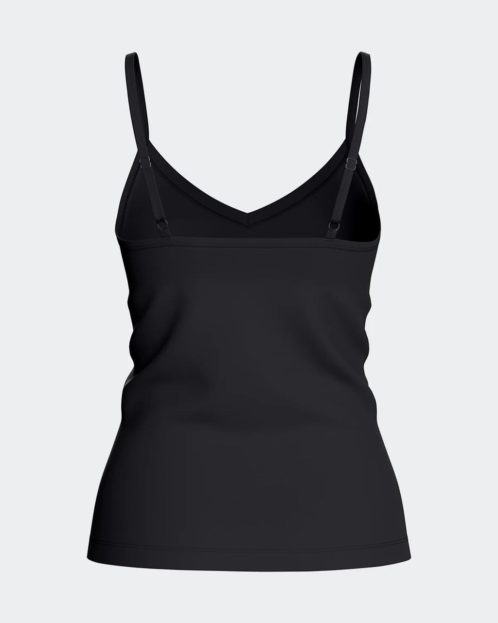Maison Sarava black TENCEL Lyocell V-neck tank top with adjustable straps