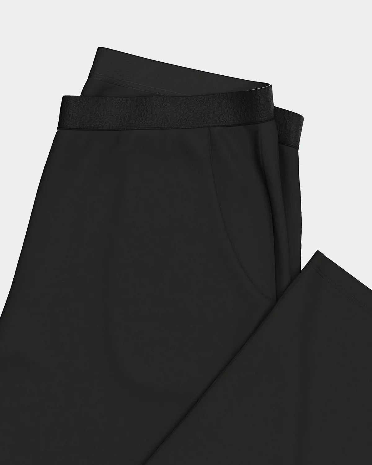 Maison Sarava black modal lounge set trousers with side pockets and satin elasticated waistband.