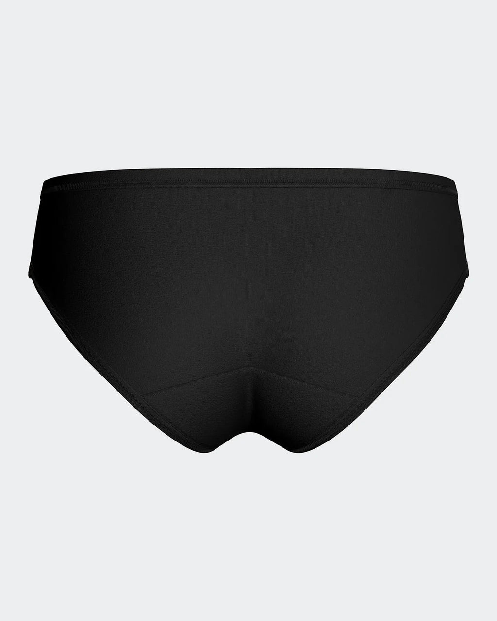 Maison Sarava black regular-waist period underwear for light flow, washable and reusable.