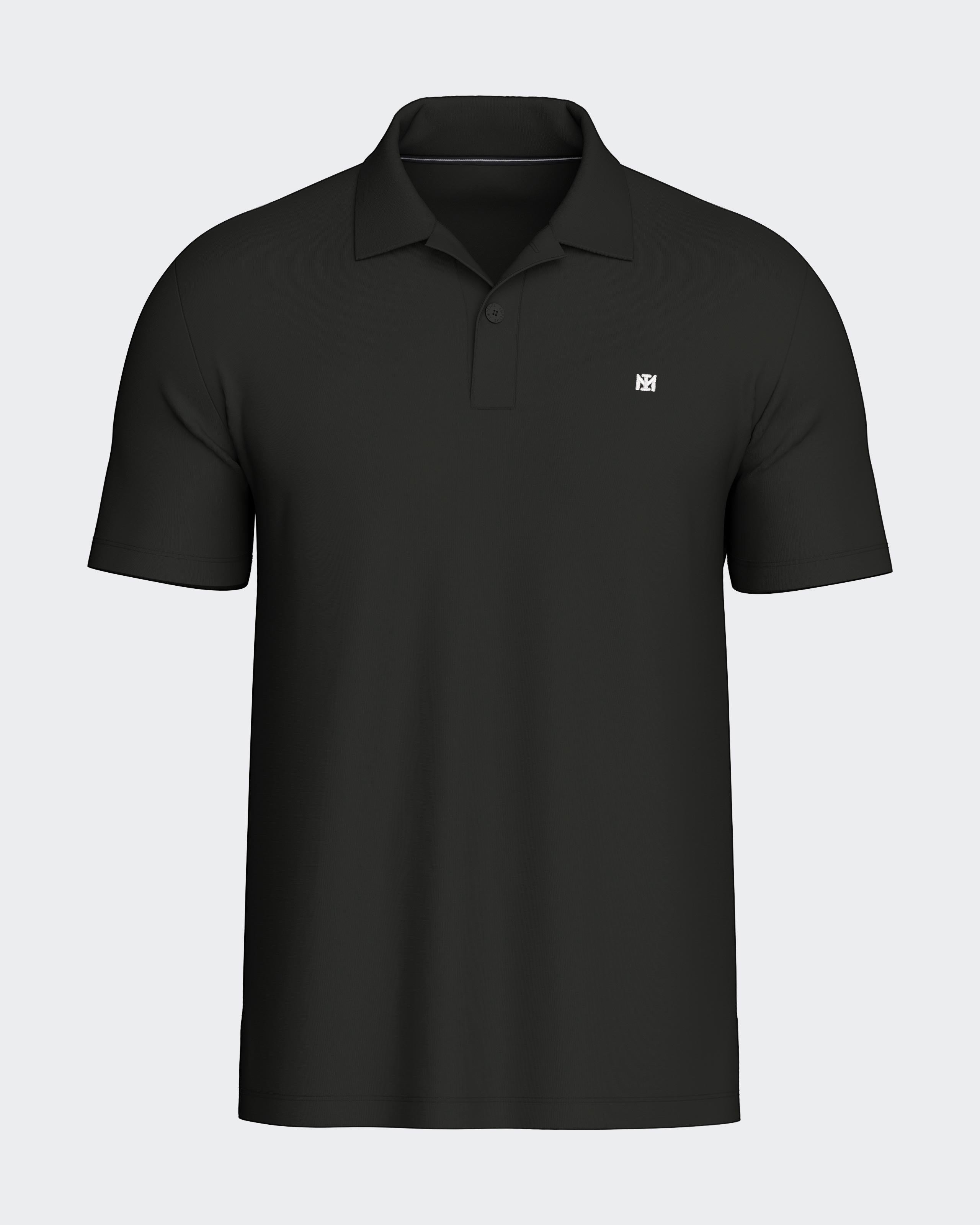 Cotton Polo Black | Maison Sarava Canada