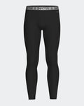 Maison Sarava black thermal leggings with elastic waistband featuring Outlast technology for heat regulation. Made from cotton and viscose.