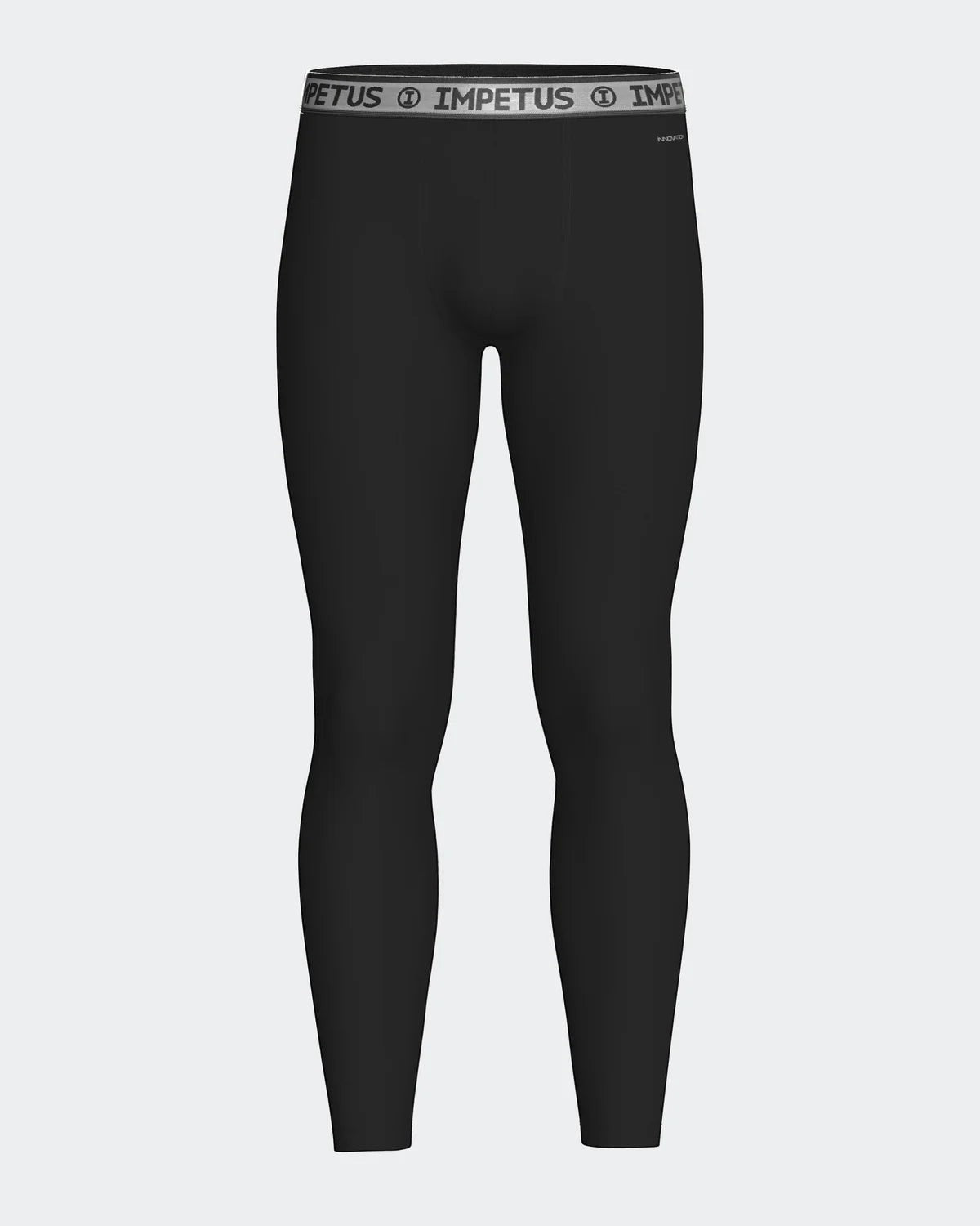 Maison Sarava black thermal leggings with elastic waistband featuring Outlast technology for heat regulation. Made from cotton and viscose.