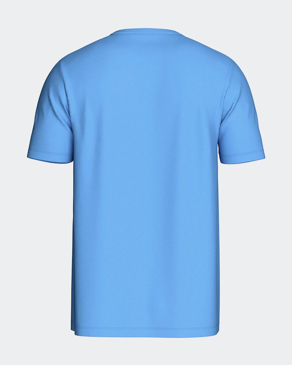 Maison Sarava men's light blue 100% cotton short sleeve t-shirt with round neckline.