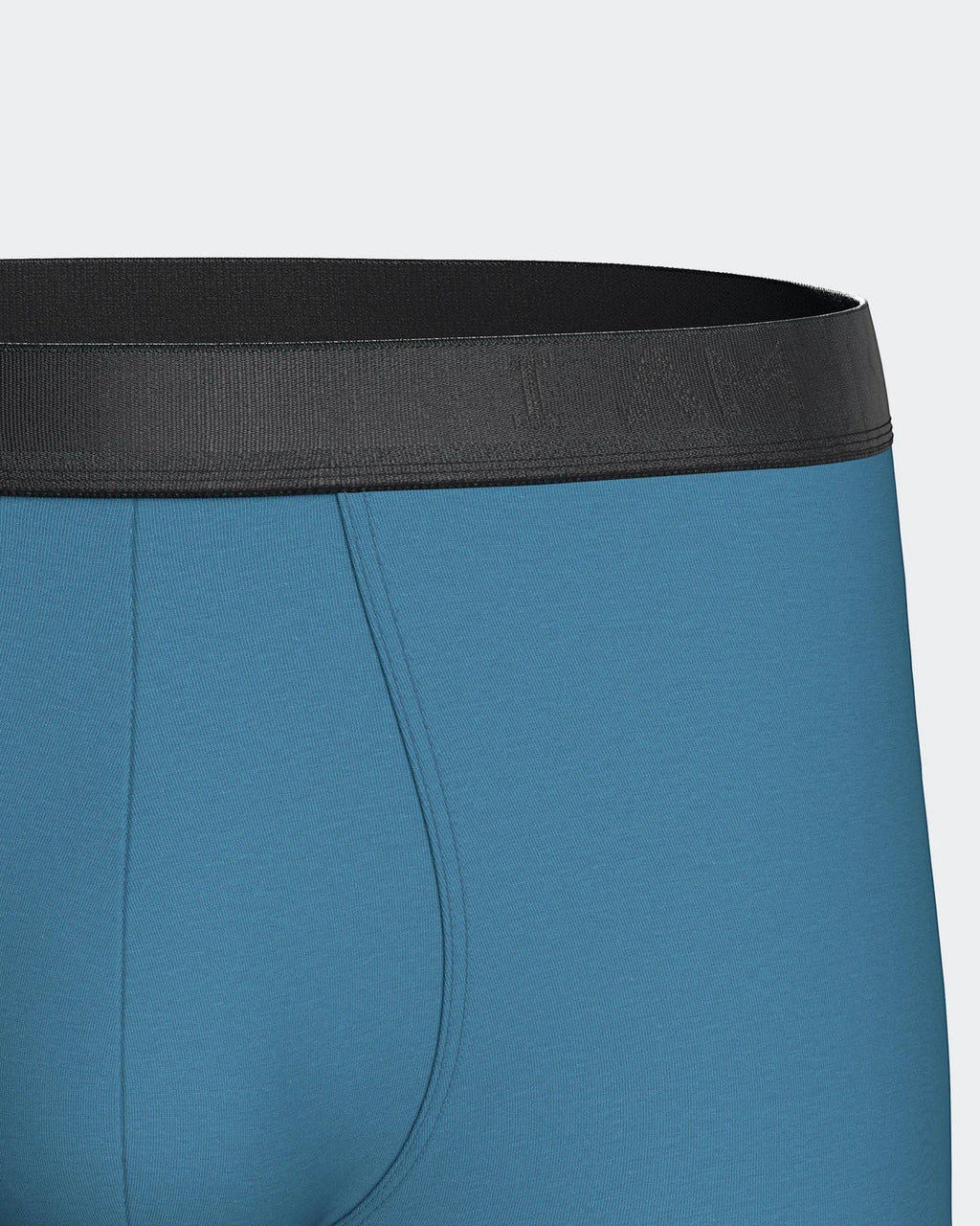 Maison Sarava pack of 2 men's blue boxers in soft, breathable Lyocell with a silver elastic waistband.
