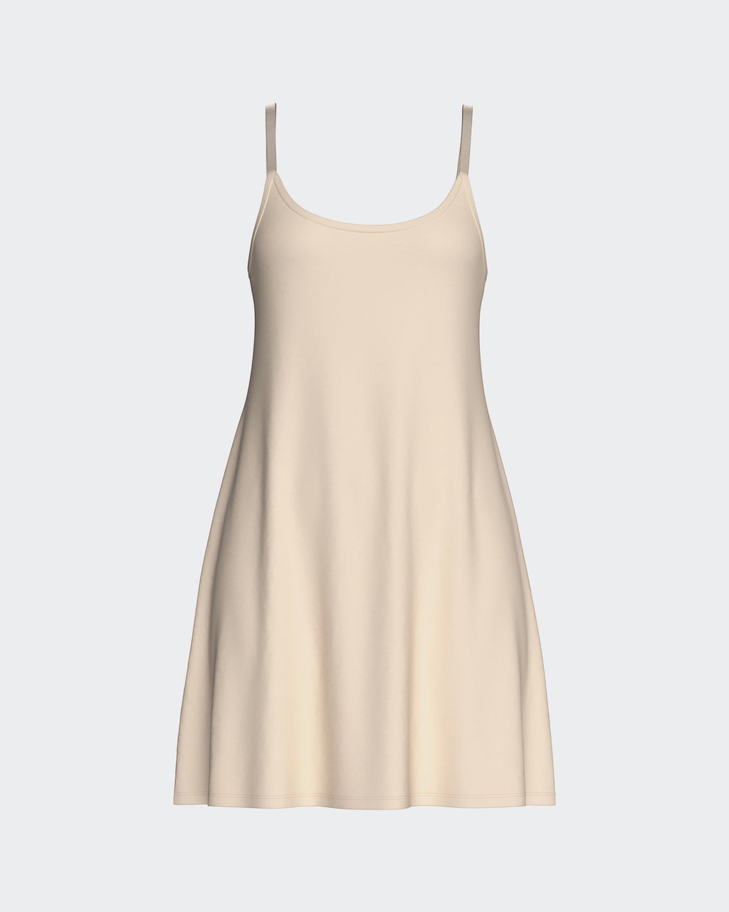 Maison Sarava women's cream V-neck nightdress with adjustable straps, made from TENCEL™ Lyocell.