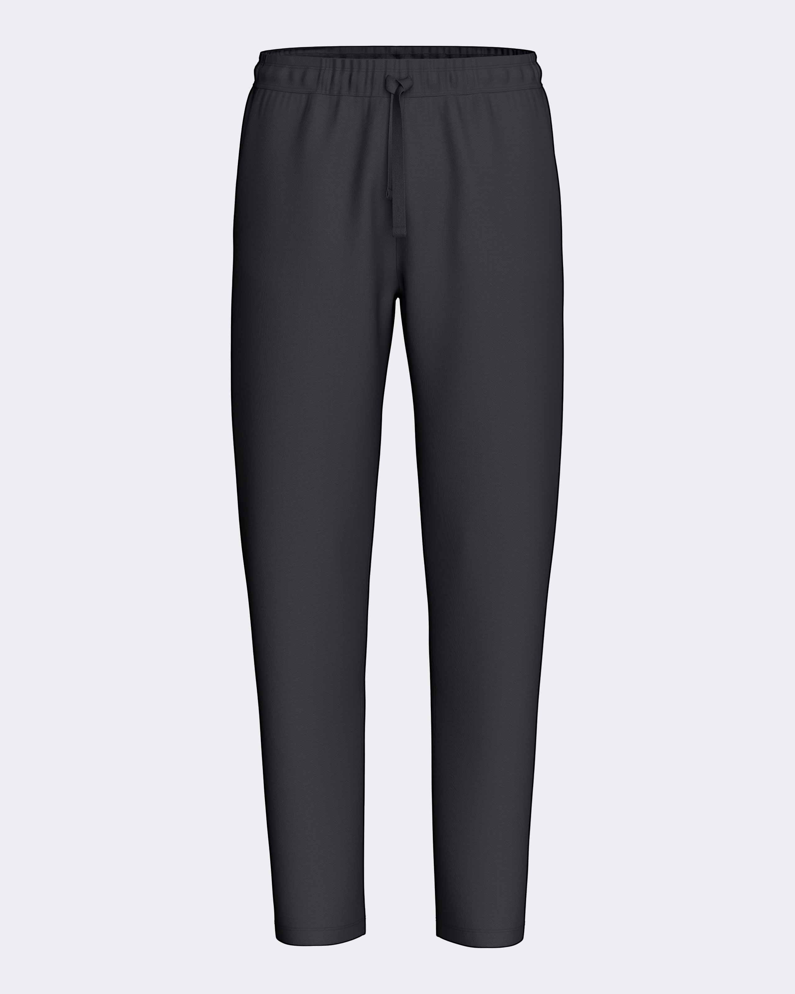 Maison Sarava dark grey lounge pants with drawstring waist and relaxed fit.