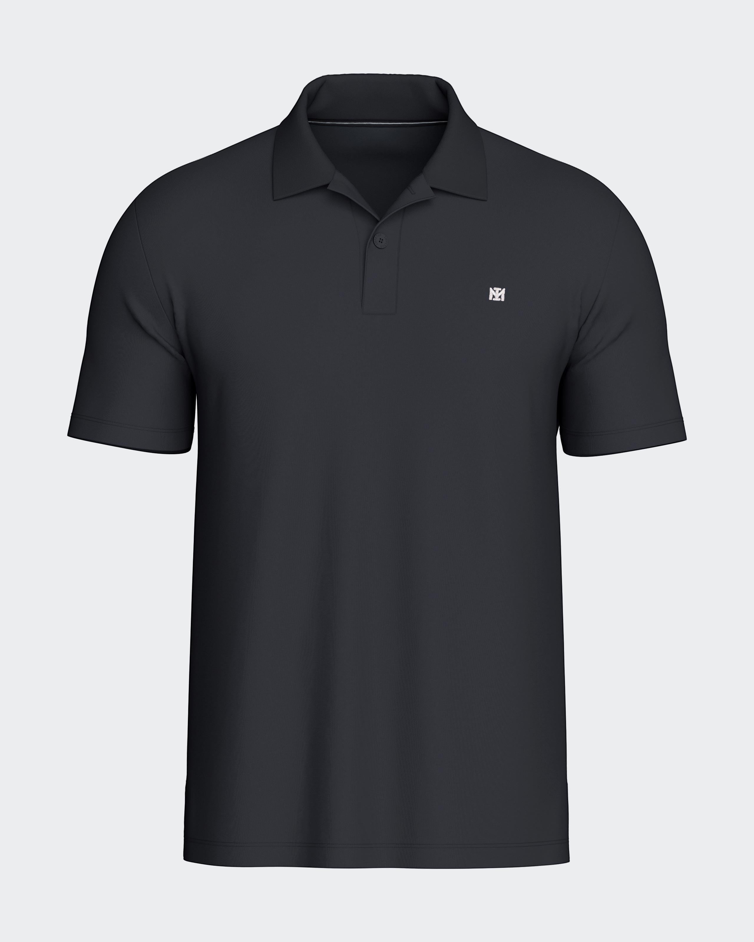 Cotton Polo Black | Maison Sarava Canada