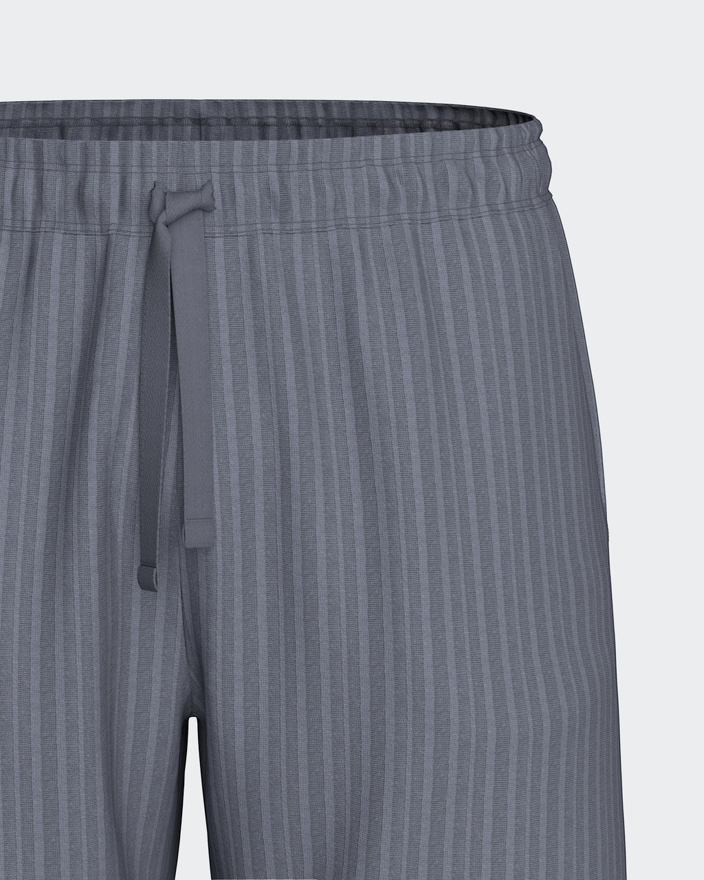 Maison Sarava men's grey ribbed stretch fabric bermuda shorts with drawstring waist.