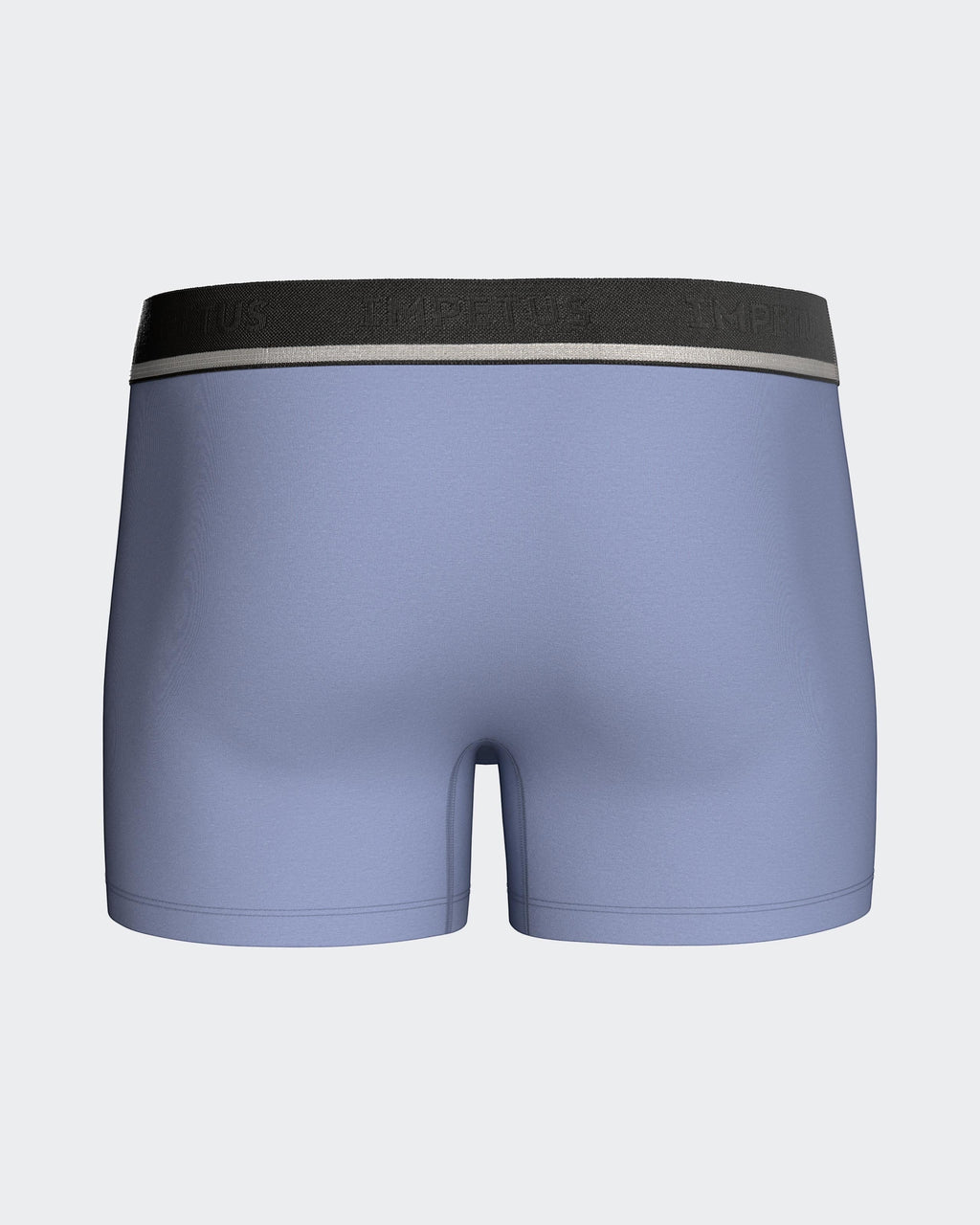 Maison Sarava men's light blue cotton stretch boxer with elastic knit waistband.