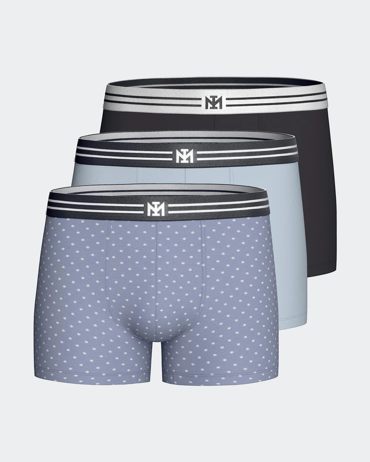 Cotton Boxers 3-Pack - Blue Navy | Maison Sarava Canada