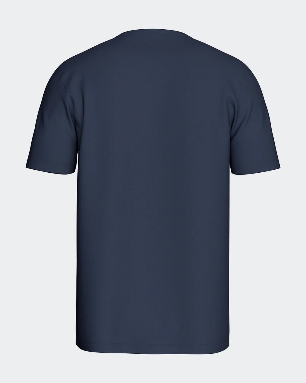 Maison Sarava men's navy blue TENCEL™ Modal short sleeve lounge top with round neck.