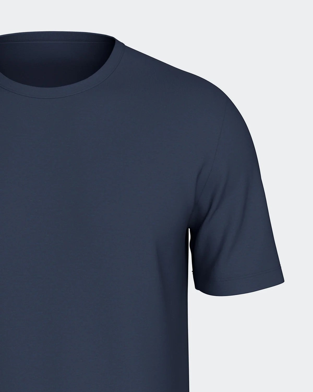 Maison Sarava men's navy blue short-sleeve crew neck t-shirt made from soft TENCEL™ Modal.