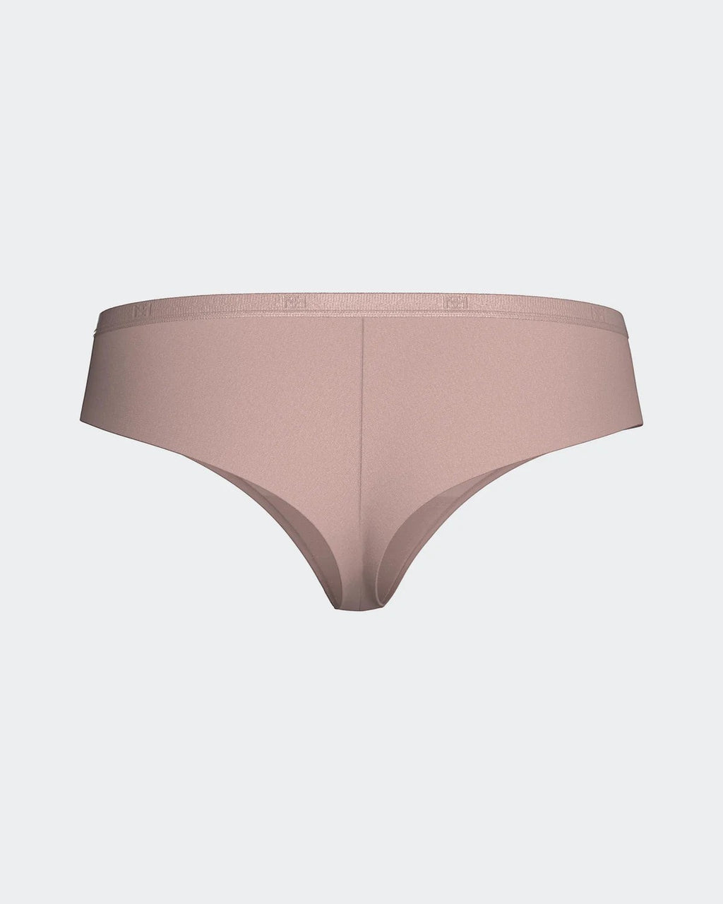 Maison Sarava women's nude lyocell thong with elasticated waistband and subtle logo detail.