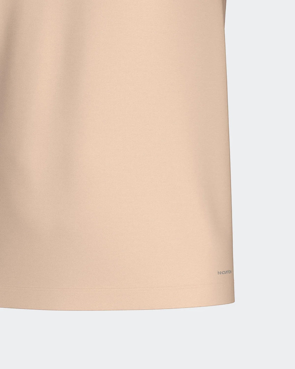 Maison Sarava men's light peach V-neck t-shirt made from cotton and viscose with Outlast technology.