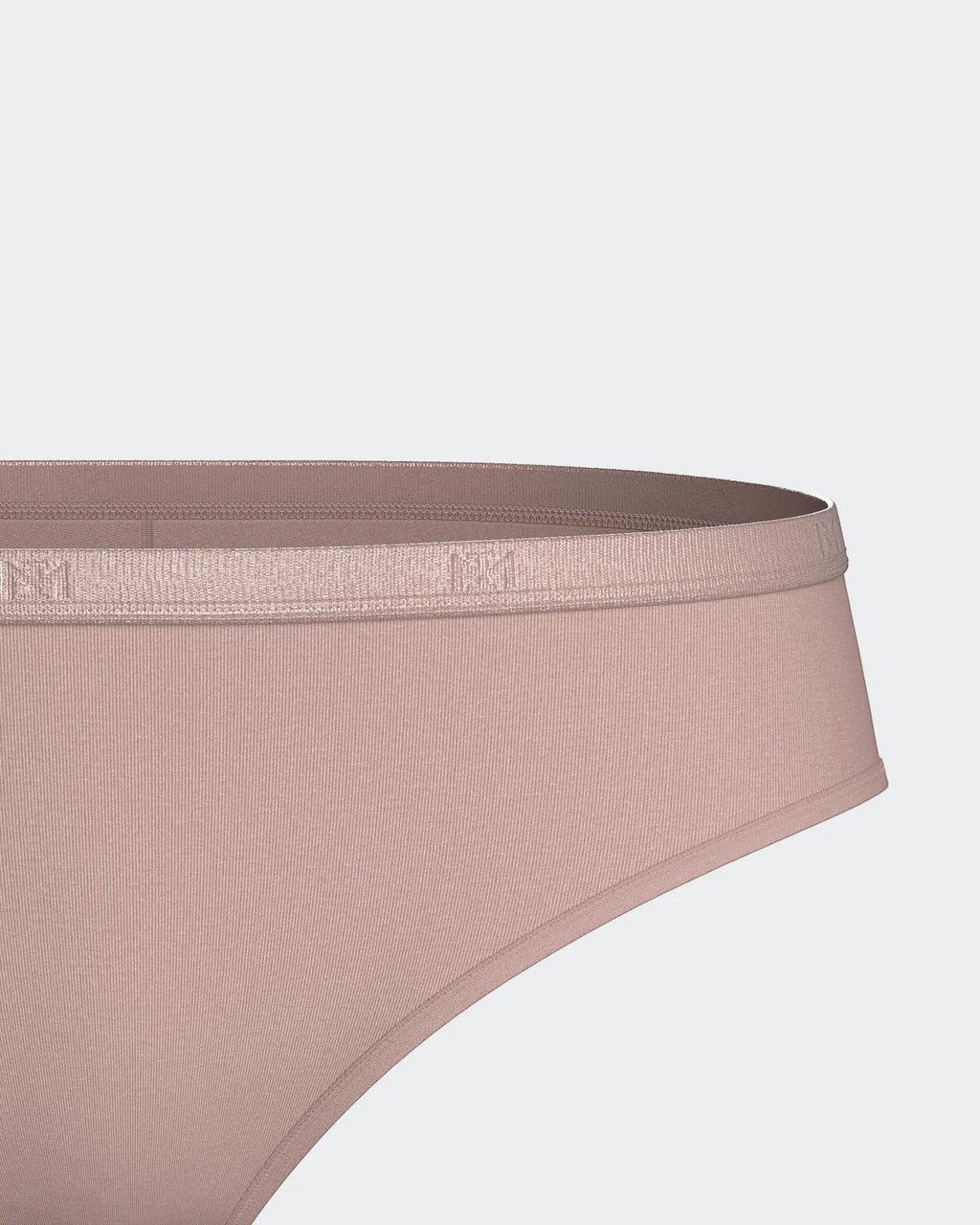 Maison Sarava women's blush pink thong in soft, breathable Lyocell with an elasticated waistband.