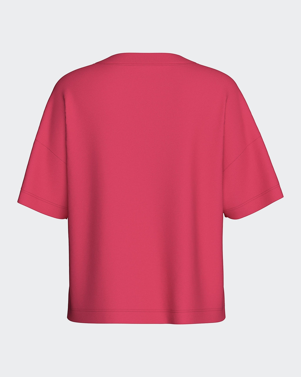 Maison Sarava pink lyocell short-sleeve top with a textured finish and relaxed fit.